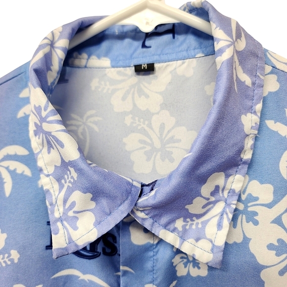 Tampa Bay Rays Mens Blue Hawaiian Shirt‎ Size Medium - Picture 5 of 6